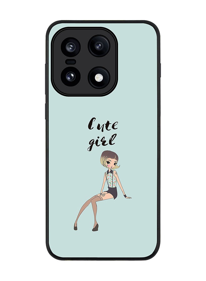 For OnePlus 15 Case,Slim fit Camera Protection, Shockproof Thin Phone cover  - Shy Cute Girl